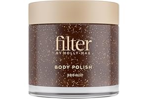 Filter by Molly-Mae Body Polish | Moisturising Body Scrub, with Apricot Kernel Oil & Shea Butter | Fake Tan Remover and Pre Tan Applicator | Anti-Inflammatory | Smoothing & Exfoliating | 300ml