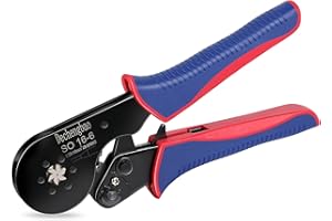 DECHENGBAO Strumento di crimpatura per ghiere, dente di sega esagonale Cricchetto autoregolabile per terminali di filo Crimpatrice, Rang (0,08-16 mm²) Crimpatrice per terminali di ghiera