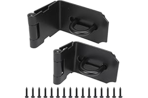 Zythrem 2Pcs Right Angle Padlock Hasp 90 Degree Door Padlock Hasp Stainless Steel Padlock Hasp and Staple Shed Lock Hasp Security Door Clasp Gate Lock Latch for Doors Window Cabinet Pet Cage Black