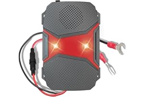WUGEIN Mäuseabwehr Unter der Motorhaube für Automotoren,Batteriebetriebener Ultraschall mit LED Blitzlicht Gegen Mäuse für Autos,mit Ultraschall & Anti Gewöhnungseffekt,für Keller, Dachböden, Garagen UVM