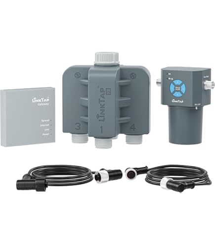 LinkTap G1S Wireless Water Timer - Gateway Required - Smart Watering Computer & Multilingual App, Weather Conscious, Manual On/Off with Digital Lockout, 2 Years Battery Life, Wider Range than WiFi LinkTap G1S Wireless Water Timer - Gateway Required - Smart Watering Computer & Multilingual App, Weather Conscious, Manual On/Off with Digital Lockout, 2 Years Battery Life, Wider Range than WiFi