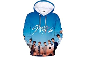 EnjoyYourLife Stray Kids I Am You Sudadera con Capucha para Hombre 3D Digital Impresión Unisex Sweatshirt Bang Chan Changbin Hyunjin Han Felix Seungmin