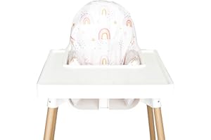NIBBLE AND REST Nibble & Rest Highchair Cushion Cover for Inflatable Cushion, Compatible For Antilop Highchair Accessories, Stain-Proof&Wipeable Cushion Cover(Cushion NOT Included)(CC_rainbowwithstars)