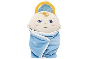 Firecos Jesus de Peluche, Muñeca de Angel de Peluche 25cm, Juguetes de Cristo para Niños Recién Nacidos Muñecos de Cama, Regalos de Pascua Bautizo (Bebé)