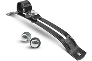 DOJA Barcelona | Soporte Aleta Guardabarros Regulable | Acero Zincado | 342x40x90 mm | Negro | Pack 1 | Soporte Guardabarros Aleta | Aleta Soporte Guardabarros Patinete Electrico Rueda