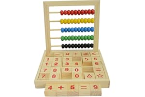 HAIFLY Abaco con perline colorate in legno, giocattolo educativo per bambini, per contare, per matematica