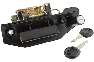 UNBEKANNT TFS Heckklappengriff, Schwarz, Edelstahl, 100%, Ziehgriff, Gebürstet, Schlüsselsperre, Passend für VW T4 ab 1990-2003