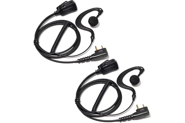 Oreillette radio G7 G7 XTR G9 Pro Plus G5 G6 G8 XT30 XT50 XT60 XT70 ALAN42 ALAN52 M24 M48 PMR446 2 broches Talkie-walkie CB Accessoires avec micro PTT (2 pièces)