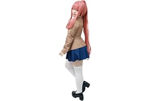C-ZOFEK Doki Monika Cosplay Costume Anime School Uniform for Women's Outfit Full Set