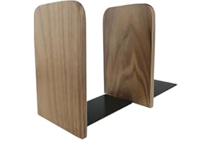 WINTERWORM Serre-livres ’’Simple Nature’’ de style japonais en bois de noyer noir pour Maison, bureau, bibliothèque, école, décoration et cadeau Petit