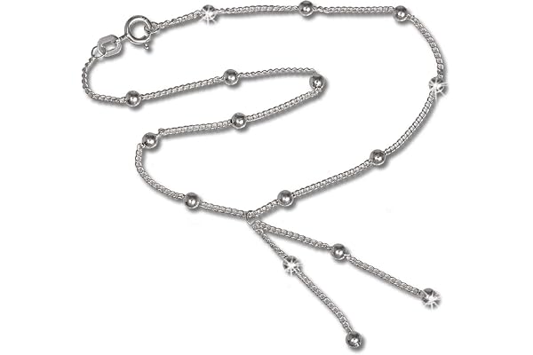 SilberDream bijoux collection - chaîne de pied boules d'argent - longeur env. 25cm - Bracelet de cheville SDF013