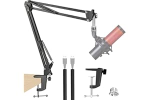 YOUSHARES Mikrofonarm für HyperX QuadCast 2/2 S - Profi Mic Arm mit Kabelklemme kompatibel mit HyperX QuadCast, QuadCast S, SoloCast Mikrofon, Mikrofonarm Tisch für Streaming, Gaming, Podcasting