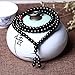 Produktbild K&C Kristall Edelstein Tibet Buddhist Buddha Meditation 0.24 Zoll Gebet Korn Mala Armband Halsketten Schwarzes