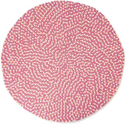 Nina - Round:Baby Pink Round Carpet Girls Barbie Cute Low Prices,Clearance Sale (300cm / 9' 10'')