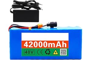 JOYID 48V 42Ah E-Bike Battery Lithium Battery Pack,13S3P Waterproof Lithium-Ion Electric Bike Battery for Electric Bicycle Scooter(XT60)