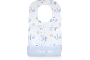 Ponette - Pack de 50 uds Baberos Infantiles de Un Solo Uso, Impermeables, Desechables, de Viaje, Baberos de Usar y Tirar, Marca Española