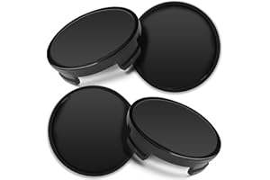 Biomar Labs 54mm Nabendeckel Set 4 Stück – Kompatibel mit Ford Felgendeckel für Alufelgen mit zahlreichen einzigartigen, hochwertigen Designs (Schwarz CF 0)
