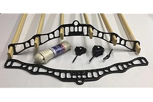 REMI TOOLS(R) REMI TOOLS Traditional Kitchen Airer Pulley Dryer Kit with 6 Wood Laths Slats 2.4M Victorian Edwardian Clothes Horse Creel Airer Dryer Kitchen Rack Ceiling Pulley Laundry Drier (Black, 6 slats)