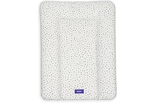 Bonky® Matelas à Langer Bebe souple 70x50 cm - Matelas à langer epais lavable - pour garçons et filles - Certifié Öko-Tex - Imperméable - points - 50x70 cm