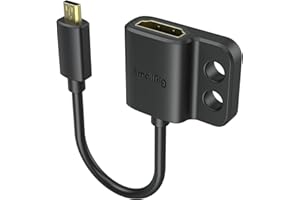 SMALLRIG Adaptador de Cable 4K a 60 Hz, Convertidor Macho Micro tipo D a Hembra tipo A, para Sony A7R IV / A7RIII/ A7III/ A7II/ A7RII, para Fujifilm X-T2/ X-T3, Longitud del Cable 8cm/3pulgadas - 3021