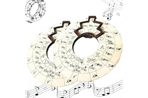 BAOPINLADY Wooden Melody Tool,2pcs Circle of Fifths Chord Wheel,Circle Wooden Wheel And Musical Educational Tool,Song Writing and Music Exploration Must Have Tool for Guitar, Ukulele, Piano,Basslele, Piano, Bass