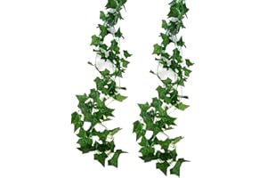 GENERISCH 2 Pieces ivy Garland Artificial Hanging Vine, 2.5 m, 56 Pieces of ivy Leaves, ivy Artificial Flowers for Wedding Party, Garden, Festival Decorations, Wall Decoration.