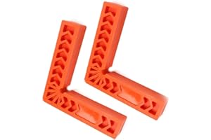 Chiloskit 90 grados cuadrados para gabinete de carpintero, herramientas de carpintero, abrazadera de esquina, madera, abrazadera de ángulo de posicionamiento para carpintería (6 pulgadas x 2 piezas)
