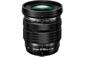 OM SYSTEM Objetivo M.Zuiko Digital ED 8-25mm F4.0 Pro, Zoom Gran Angular, Compatible con Todas Las cámaras del Sistema Micro Four Thirds (Modelos Olympus OM-D & Pen, Panasonic G-Series), Negro