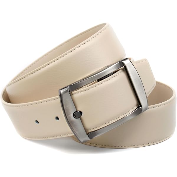 Cinturón De Cuero Unisex Anthoni Crown - Hebilla De Pinza Ajustable, Sin Níquel, Regalo En Bolsa De Tela