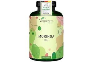 ‎VEGAVERO Bio Moringa Kapseln vegan 1800 mg/Tag - 270 Stück für 90 Tage ohne Zusätze - laborgeprüfte Moringa Oleifera Kapseln aus deutscher Produktion - Moringa Tabletten von Vegavero