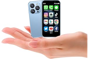 BLKE Mini Phone,Mini Smartphone for Kids,3.0" HD Screen, 2GB RAM + 16GB ROM,Face ID,Tiny,Compact WIFI Backup Mobile Phones for Kids World's Smallest Phone-Blue