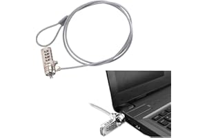 HOMY STORE Homy Verrou de sécurité pour Ordinateur Portable, Cable Antivol Universel pour Netbook Câble de Sécurité Code 4, Ultra Câble de Sécurité à Combinaison pour Ordinateur