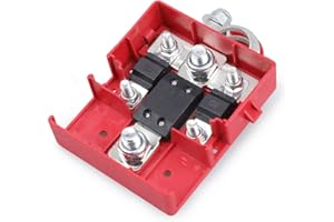 GENERIC Caja de fusibles de la batería de distribución de terminales de abrazadera Conectores,32V 400A coche de liberación rápida con fusibles Conector de batería para caravanas Camper Barco Camión