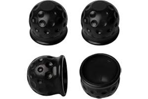 Anruyi 4 Stück Anhängerkupplung Schutzkappe Gummi Abdeckung Anhängerkupplung Kugelkopf Schutzkappe Kugelkopfabdeckung Abschleppkugelabdeckung für Anhänger Wohnwagen Auto（Schwarz）