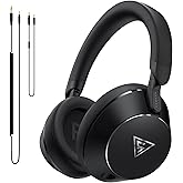 DOQAUS DJ Headphones with Cable 50mm, 3.5/0.6mm Connectors,Black | Stereo Sound, Studio Monitor, Comfortable Pads, Ideal for