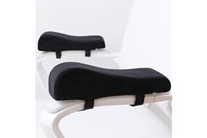 LargeLeaf Ergonomiczne poduszki na podłokietnik, poduszka na łokieć, odciążenie, krzesło biurowe, fotel gamingowy, podłokietnik z pianki z pamięcią kształtu, 2-częściowy zestaw krzeseł