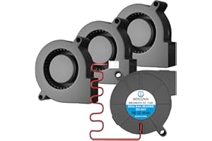 WINSINN 5015 Lüfter 24 V, 3D-Drucker 24 Volt Lüfter Gebläseturbine Turbo Doppelkugellager, 1000 mm/39 Zoll Kabel Bürstenlose Kühlung 50 mm x 15 mm 2 PIN (4er Pack)