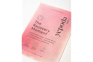 Yepoda - THE RECOVERY MOMENT - Una sola sheet mask - Mascarilla facial calmante con un cocktail de niacinamida, pantenol & caléndula (25 ml)