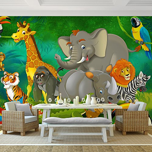 Fototapete Jungelbuch 352 x 250 cm – Vliestapete – Wandtapete – Vlies Phototapete – Wand – Wandbilder XXL – !!! 100% MADE IN GERMANY !!! Runa Tapete 9041011a - 2