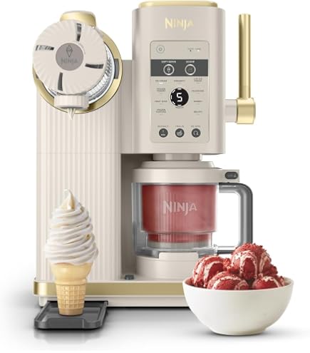 Ninja CREAMi Deluxe Ice and Ice Drink Machine with 2 Cups, 10