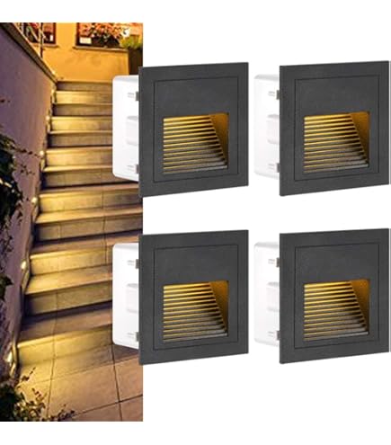 Balise LED Extérieure 4W Encastrable Au Mur Carrée Natt Blanche 4000K Blanc Neutre 85868989