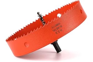 Dribotway 180mm 7-3/32'' Hole Saw, Bi-Metal Hole Saw Drill Bit High Speed Steel, Cutting Circular Holes, for Wood and Metal, Can Easily Drill Wood, Plastic, Plywood, Thin Metal