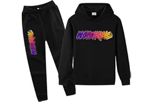 HodarSun Boys Girls Tracksuit Hoodie Sweatshirt and Pants 2pcs Sets Youtube Gamer Pullover Cartoon Print Clothes Age 2-13 Years
