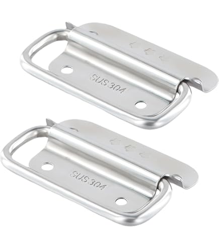 2 Maniglie In Metallo Per Cassapanca Con Manico Pieghevole A Molla Per Bagagli, 122 X 41 Mm, In Acciaio Inox A Molla, Maniglia Per Scatola Degli