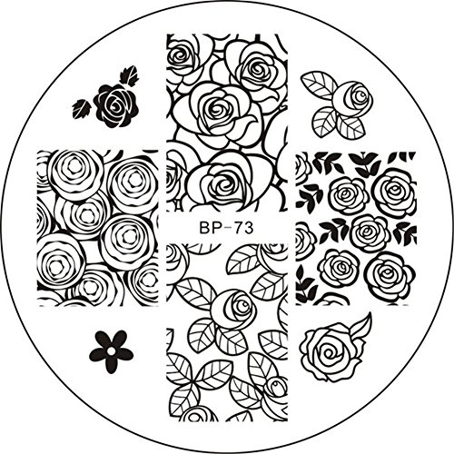 Born Pretty Nail Art Stamping Template Image Plate Rose Flower