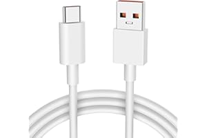 Amzpas 120W 6A Cavo USB Type-C 1M, Cavo USB C Ricarica Rapida per Xiaomi Redmi Note 14 13 12 11 11S 10S 11T 8 9 Pro; Xiaomi 14 13 10T 11T 12T 11 12 Lite, POCO X6/X5/C65/X4/F3/M5/M5/Mi Pad 5 (1M*2)