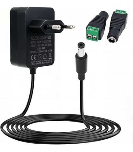 ALITOVE 12V 1A voedingsadapter DC 12V, 12W, 1000mA max. universele AC/DC- netadapter 800mA 500mA transformator met 10 pluggen voor ledstrip, luidspreker, CCTV-camera, radio, behuizing, ventilator