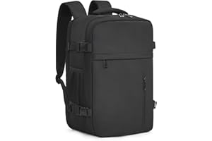 KIRFEIHT Cabin Bags 45x20x36 for Easyjet Underseat Carry-Ons Travel Backpack - Hand Luggage Backpack Cabin Bag Size 32L - Travel School Office Bag with USB Port - Black