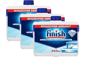 Finish Głęboki środek do czyszczenia maszyn Regular – płynny środek do czyszczenia maszyn przeciwko osadzaniu się kamienia i tłuszczu do czyszczenia zmywarki – 3 sztuki w opakowaniu (3 x 250 ml)