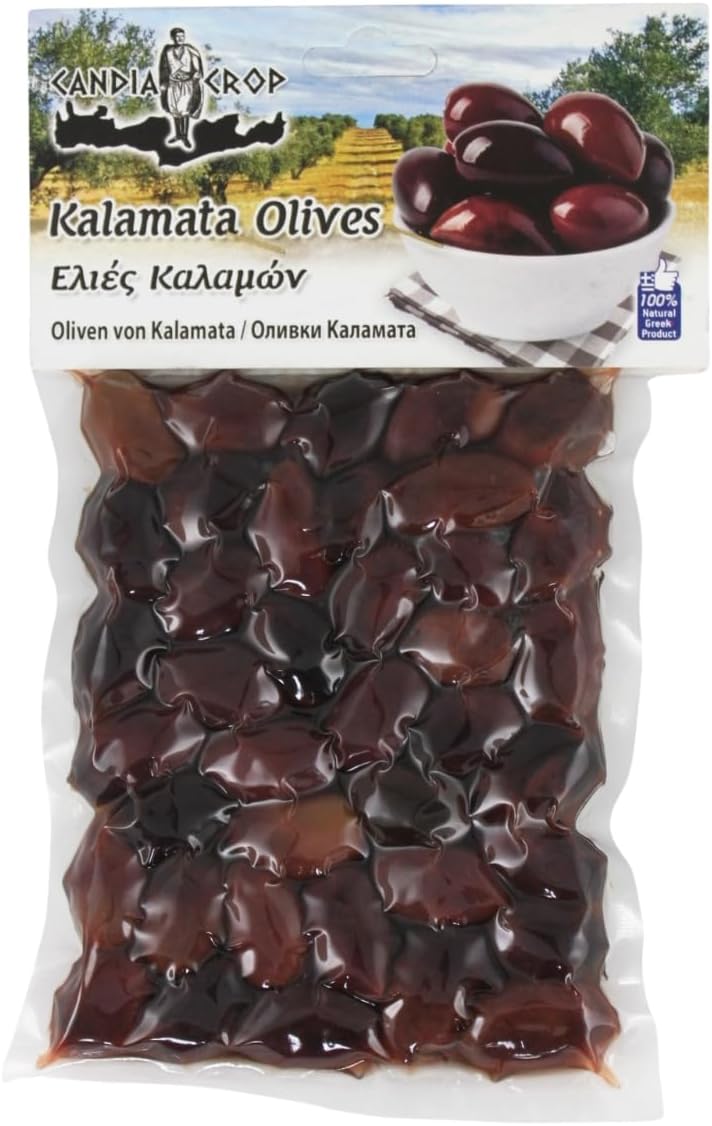 Candia Crop Aceitunas de Kalamata Griega, Paquete de 5 x 200 g (Total: 1 Kg)